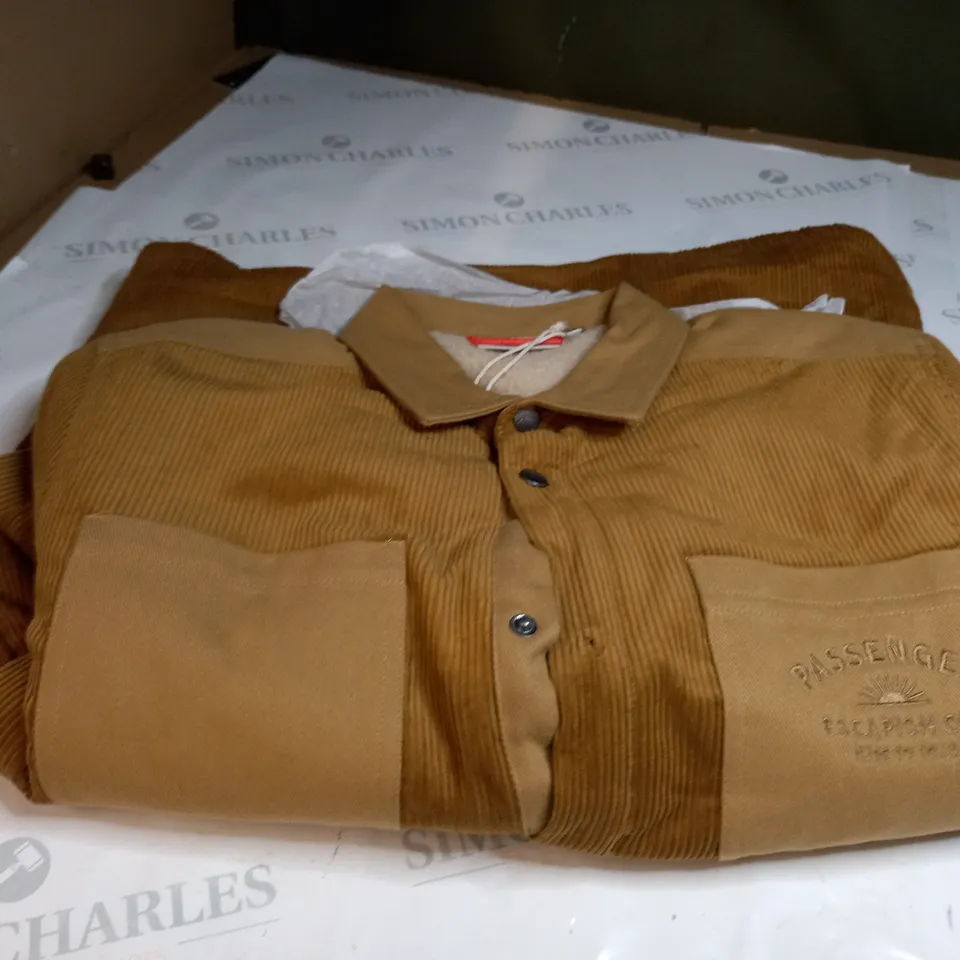 PASSENGER KODIAK SHARPER LINED CORD SHIRT - GOLDEN BROWN SIZE M