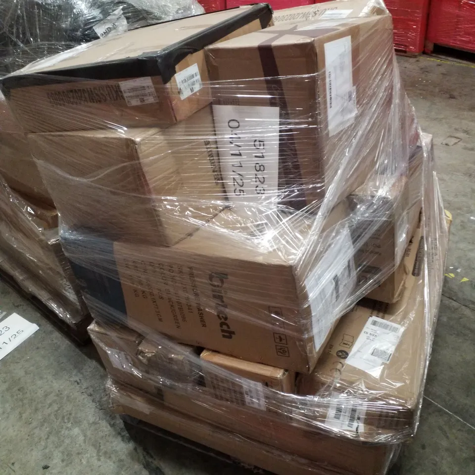 PALLET CONTAINING ASSORTED PRODUCTS INCLUDING PRESSURE WASHER & KICK SCOOTER