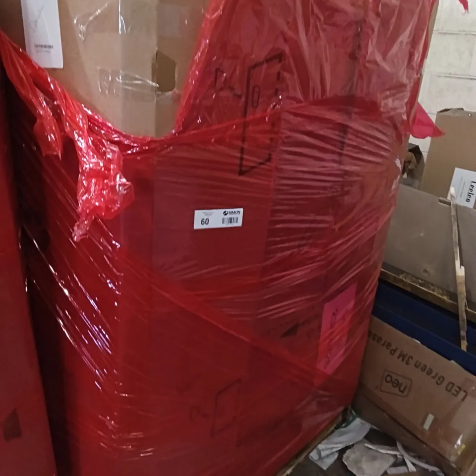 PALLET CONTAINING A LARGE QUANTITY OF ITEMS TO INCLUDE -CEILING SPOT LIGHT, POSTURE CORRECTOR, CURTAIN ROD ETC