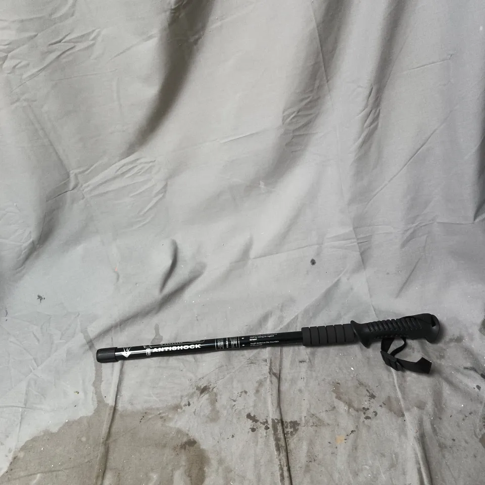 TREKKING POLE – BLACK ADJUSTABLE HIKING POLE WITH WRIST STRAP 