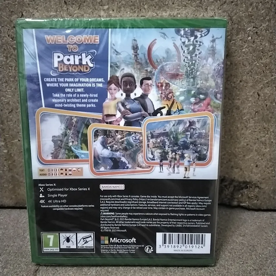 BOXED & SEALED PARK BEYOND VIDEO GAME FOR XBOX SERIES X