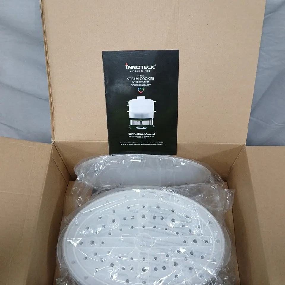 INNOTECK KITCHEN PRO 3-IN-1 STEAM COOKER WITH DIGITAL TIMER – BOXED