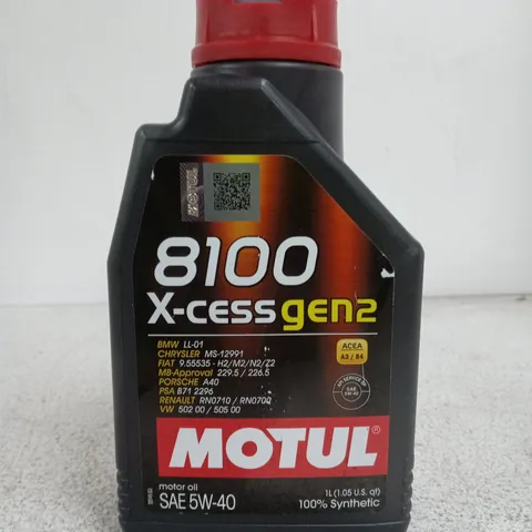 MOTUL 8100 X-CESS GEN2 5W-40 MOTOR OIL – 1L BOTTLE 