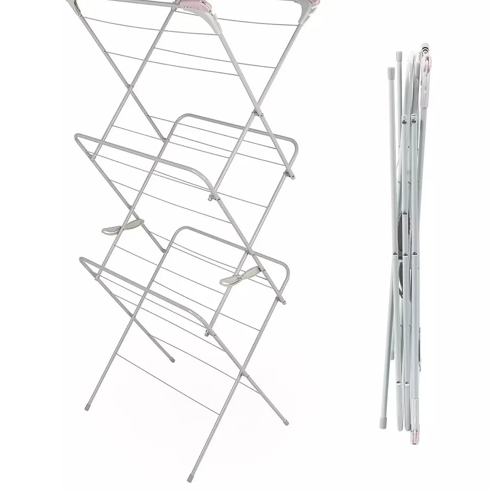 RUSSELL HOBBS 3-TIER CLOTHES AIRER IN PINK - COLLECTION ONLY  RRP £35