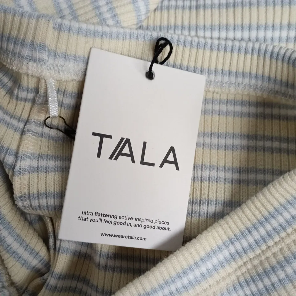 T/ALA STRIPE KNIT TROUSERS IN LEMON YELLOW - MEDIUM