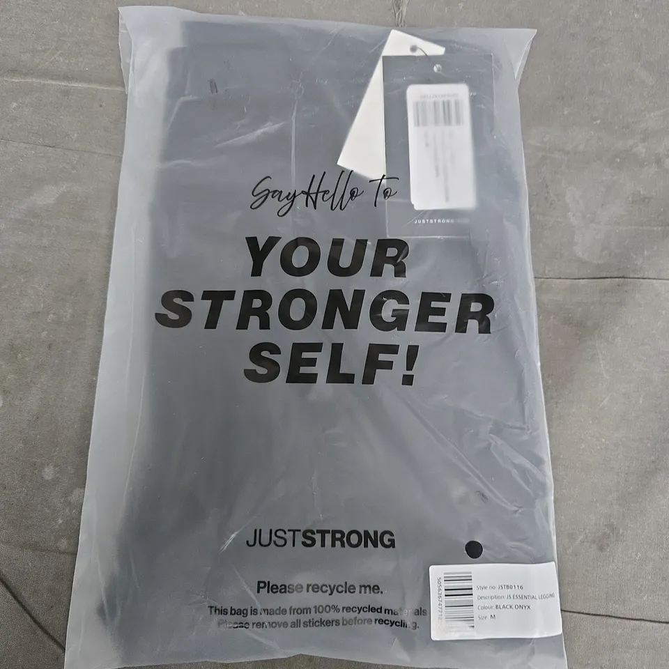 BAGGED JUSTSTRONG ESSNTIAL LEGGINGS IN BLACK ONYX - MEDIUM