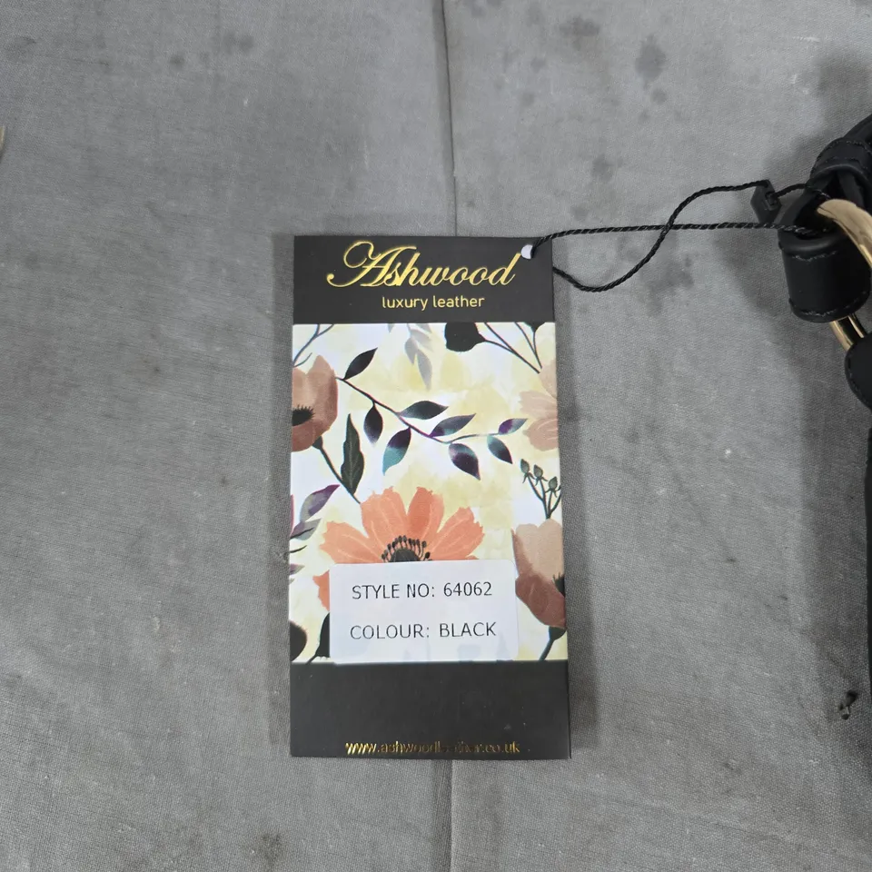 ASHWOOD LUXURY LEATHER HANDBAG – STYLE NO: 64062, BLACK