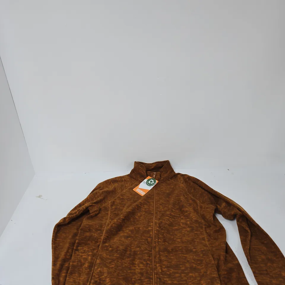 REGATTA GREAT OUTDOORS FLEECE JACKET – BROWN, ZIP FRONT UK 18