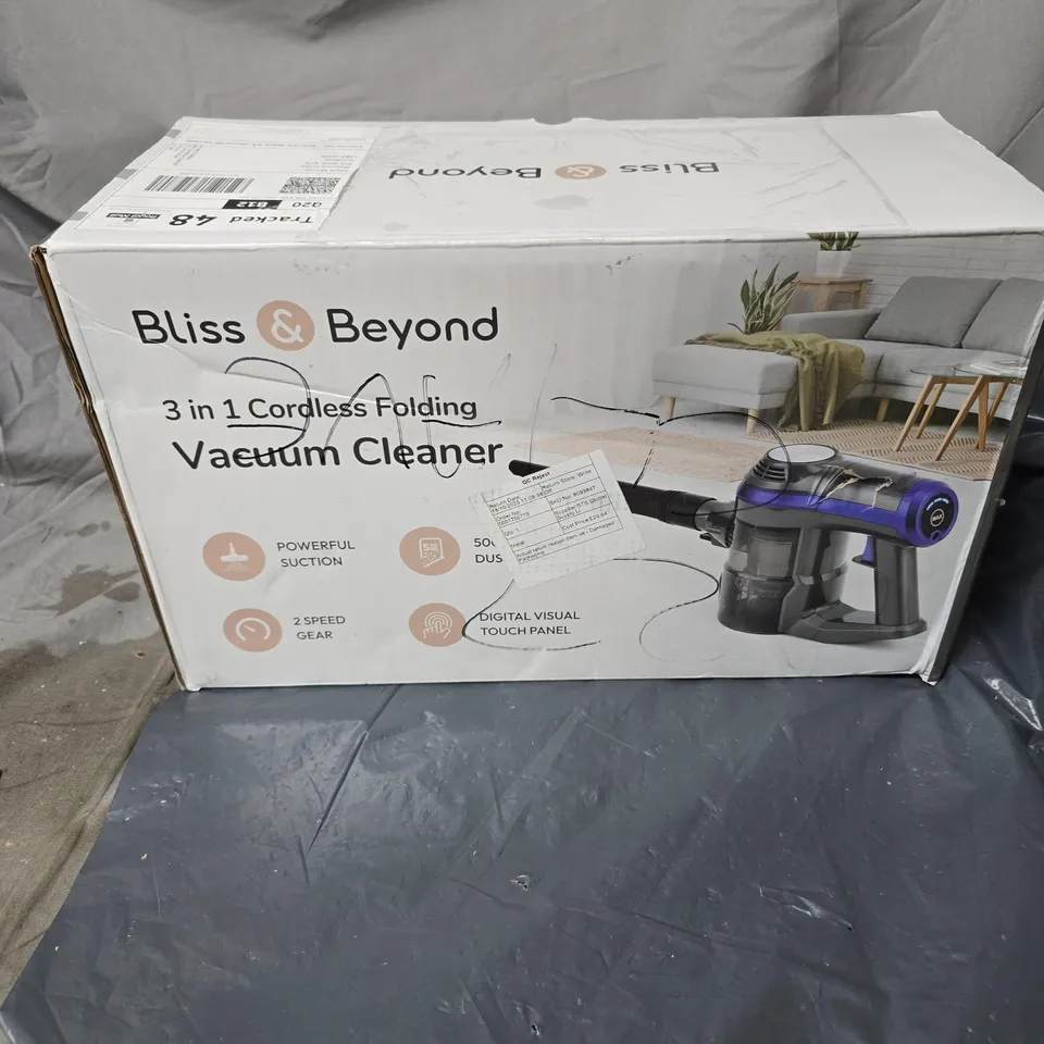 BLISS AND BEYOND  3 IN 1 CORDLESS FOLDING VACUUM CLEANER