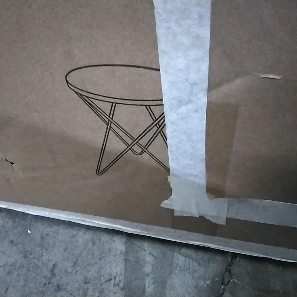 BOXED ZOEY SIDE TABLE GOLD EFFECT 