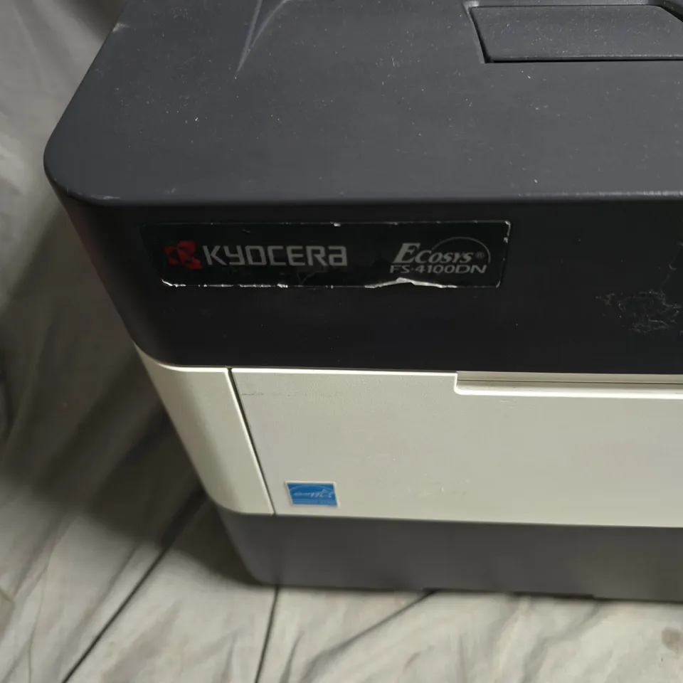 KYOCERA ECOSYS FS-4100DN MONOCHROME LASER PRINTER. NO POWER PACK INCLUDED