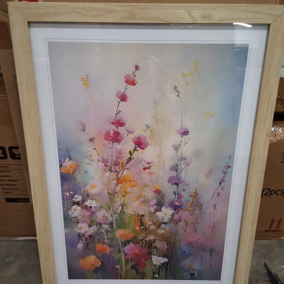 BOXED MOUNTAIN MEADOWS BY DANHUI NAI - FRAMED PAINTING 