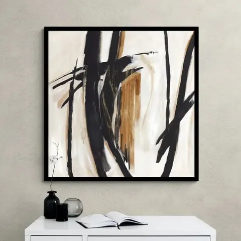 BOXED BLACK EXPRESSION FRAMED PRINT // SIZE: H 104.5cm X W 104.5cm
