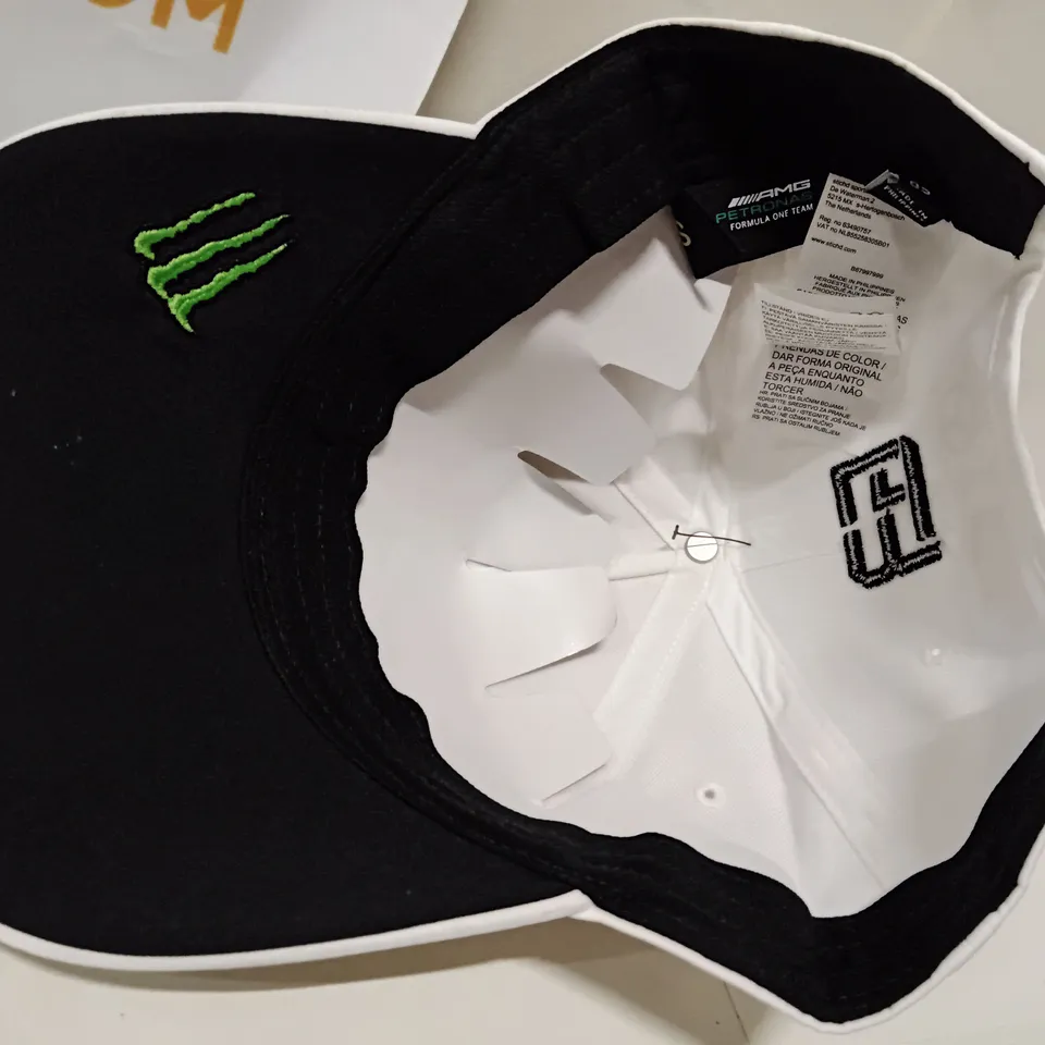 UNBOXED MERCEDES-AMG PETRONAS FORMULA ONE TEAM CAP – TWO WHITE BASEBALL CAPS
