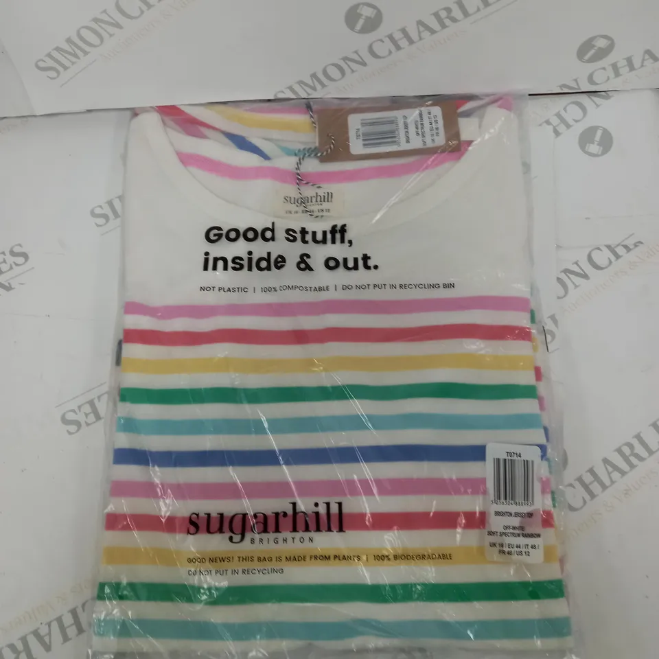 SUGARHILL BRIGHTON JERSEY TOP IN RAINBOW - 16