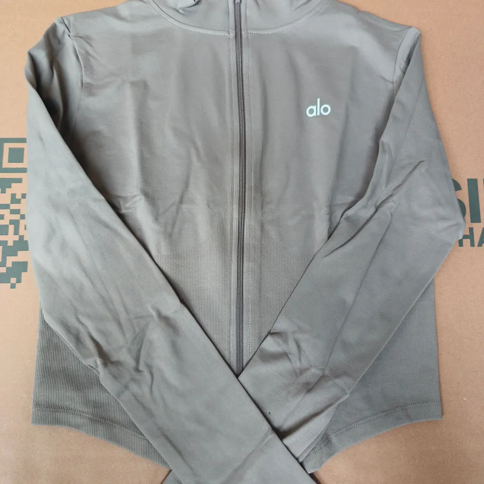 ALO ZIP JACKET IN LIGHT TAUPE SIZE UNSPECIFIED