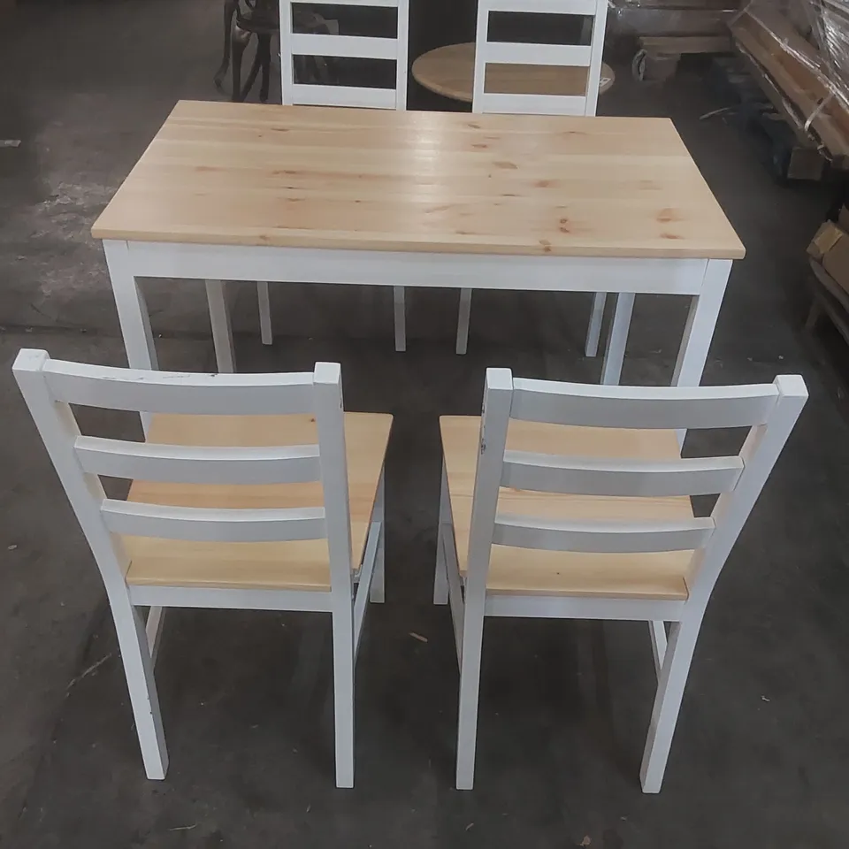 ODOM 4 - PERSON DINING SET TABLE TOP COLOUR: NATURAL
