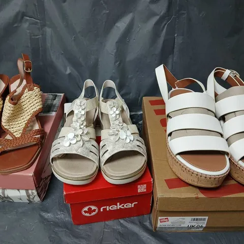 APPROXIMATELY 14 ASSORTED SHOES & FOOTWEAR TO INCLUDE FITFLOP, RIEKER, MODA IN PELLE, ETC