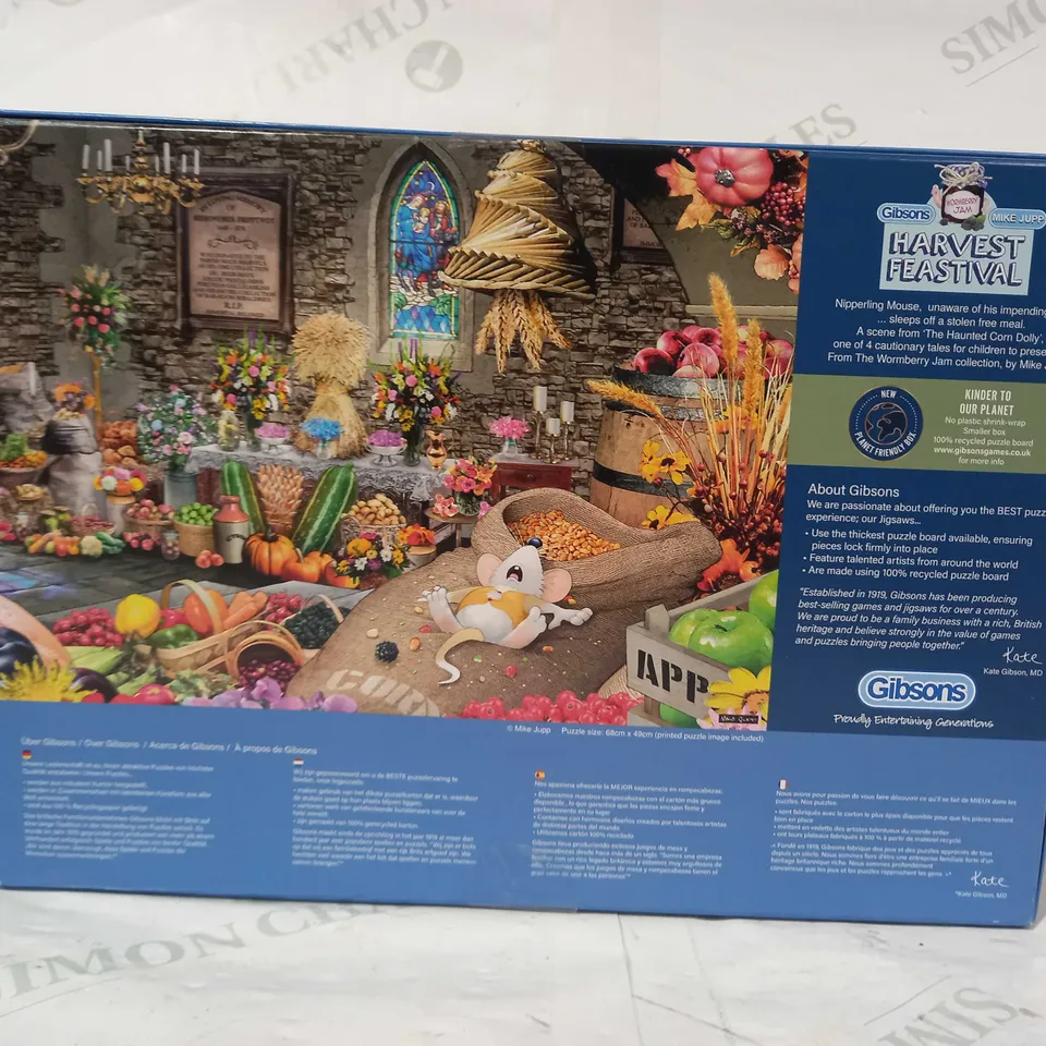 GIBSONS WORMBERRY JAM HARVEST FEASTIVAL 1000 PIECE JIGSAW PUZZLE