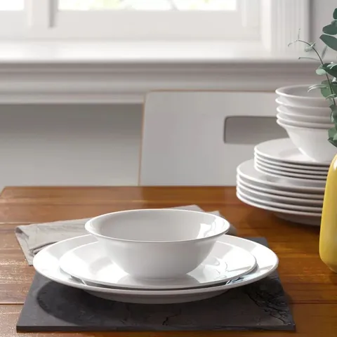 BOXED DUANE 18 PIECE MELAMINE DINNERWARE SET SERVICE FOR 6 (1 BOX)