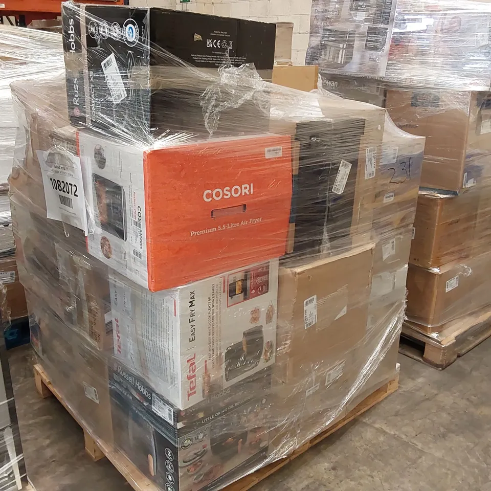 PALLET OF APPROXIMATELY 25 UNPROCESSED RAW RETURN HOUSEHOLD AND ELECTRICAL GOODS TO INCLUDE;