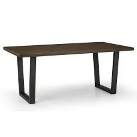 BOXED BROOKLYN DINING TABLE - DARK OAK/GUN METAL (1 BOX)