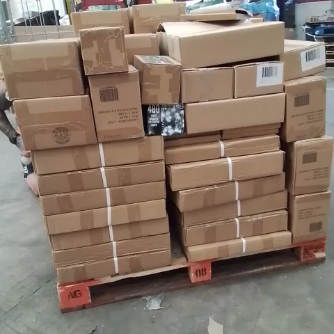 PALLET OF ASSORTED HOUSEHOLD GOODS AND PRODUCTS TO INCLUDE;LED LIGHTS,COPPER PAN,BILDER TAKEN SET