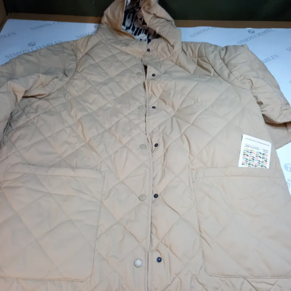 ORLA KIELY QUILTED REVERSABLE MIDI JACKET - SIZE 16