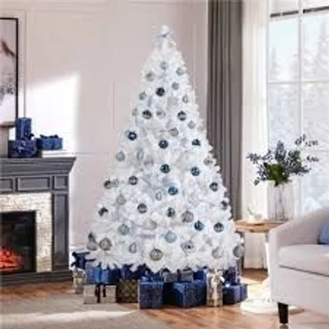 BOXED ANNILEE CASHMERE SPRUCE ARTIFICIAL CHRISTMAS TREE - 7FT WHITE (1 BOX)