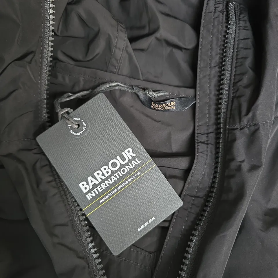 BARBOUR INTERNATIONAL PIPER SP JACKET – BLACK, UK 10