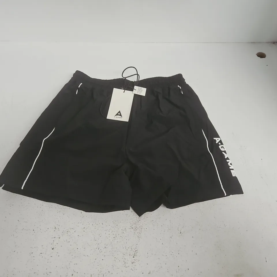 A-GAME WOMENS LIFEWEAR WOVEN SHORTS IN BLACK - S