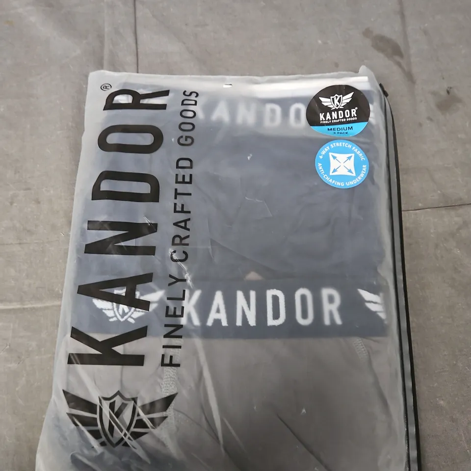 KANDOR MEN'S LONG BOXERS 3-PACK (4-WAY STRETCH) – MEDIUM