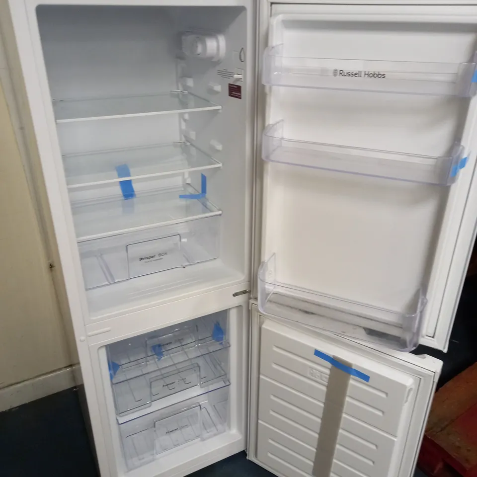 RUSSELL HOBBS LOW FROST FRIDGE FREEZER, 113L FRIDGE, 61L FREEZER - WHITE (50CM WIDE, 145CM HIGH)- collection only