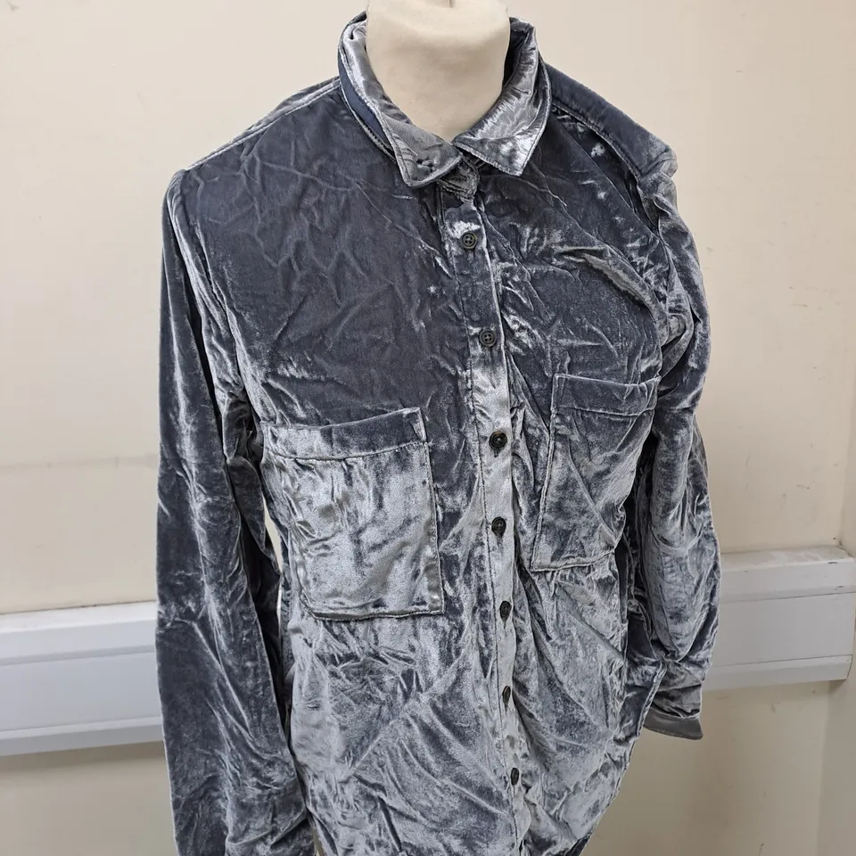 PILCRO FAUX SUEDE BUTTONED SHIRT SIZE S