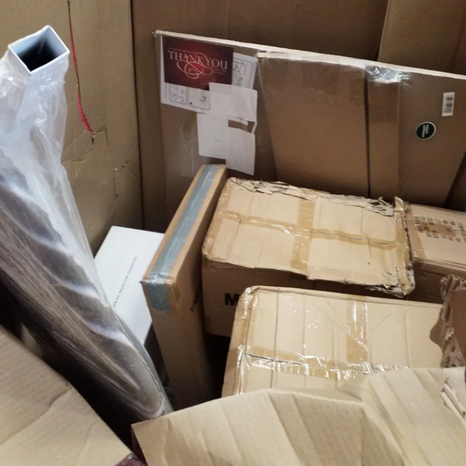 PALLET CONTAINING ASSORTED PRODUCTS INCLUDING IRONING BOARDS, AUTOMATIC CAT LITTER BOX,  WOK PAN & MULTIFUNCTIONAL FOOD PROCESSOR 