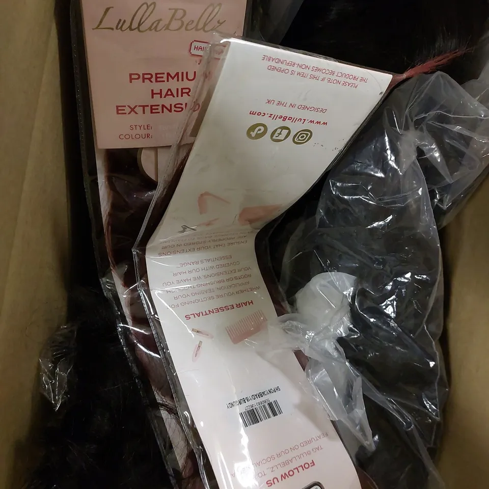  LOT OF APPROX 12 ASSORTED HAIR PIECES/EXTENSIONS