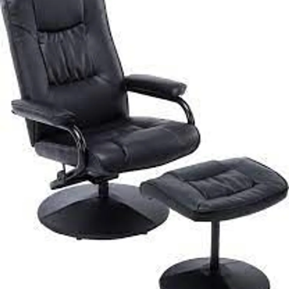 BOXED DESIGNER MANUAL SWIVEL RECLINER WITH FOOTSTOOL 
