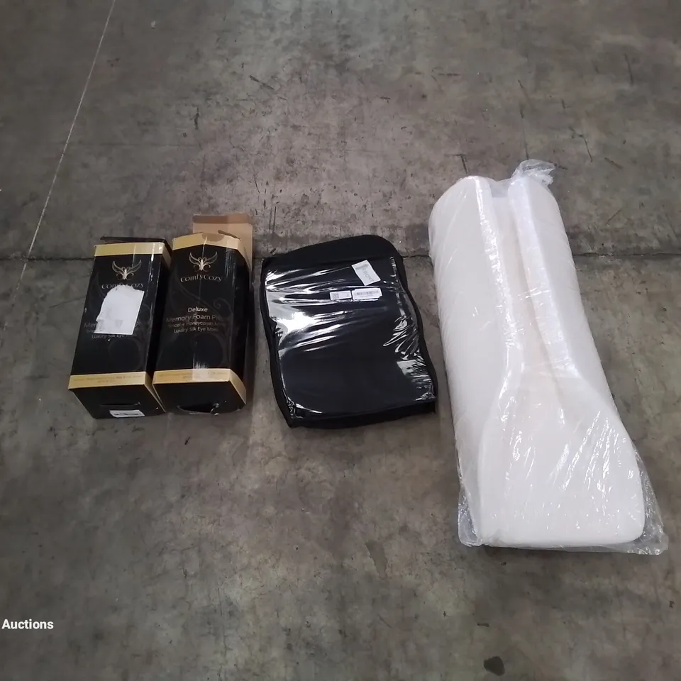 PALLET OF ASSORTED BEDROOM AND COMFORT BASED PRODUCTS TO INCLUDE; PILLOWS, SUPPORT SEAT CUSHIONS AND SIMILARLY RELATED GOODS