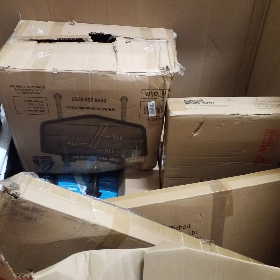 PALLET CONTAINING ASSORTED PRODUCTS INCLUDING BABY PLAYPEN, STROLLER, CAMPING DOME TENT, MULTI FUNCTION STEAM MOP & NERF N-STRIKE MEGA THUNDERHAWK 