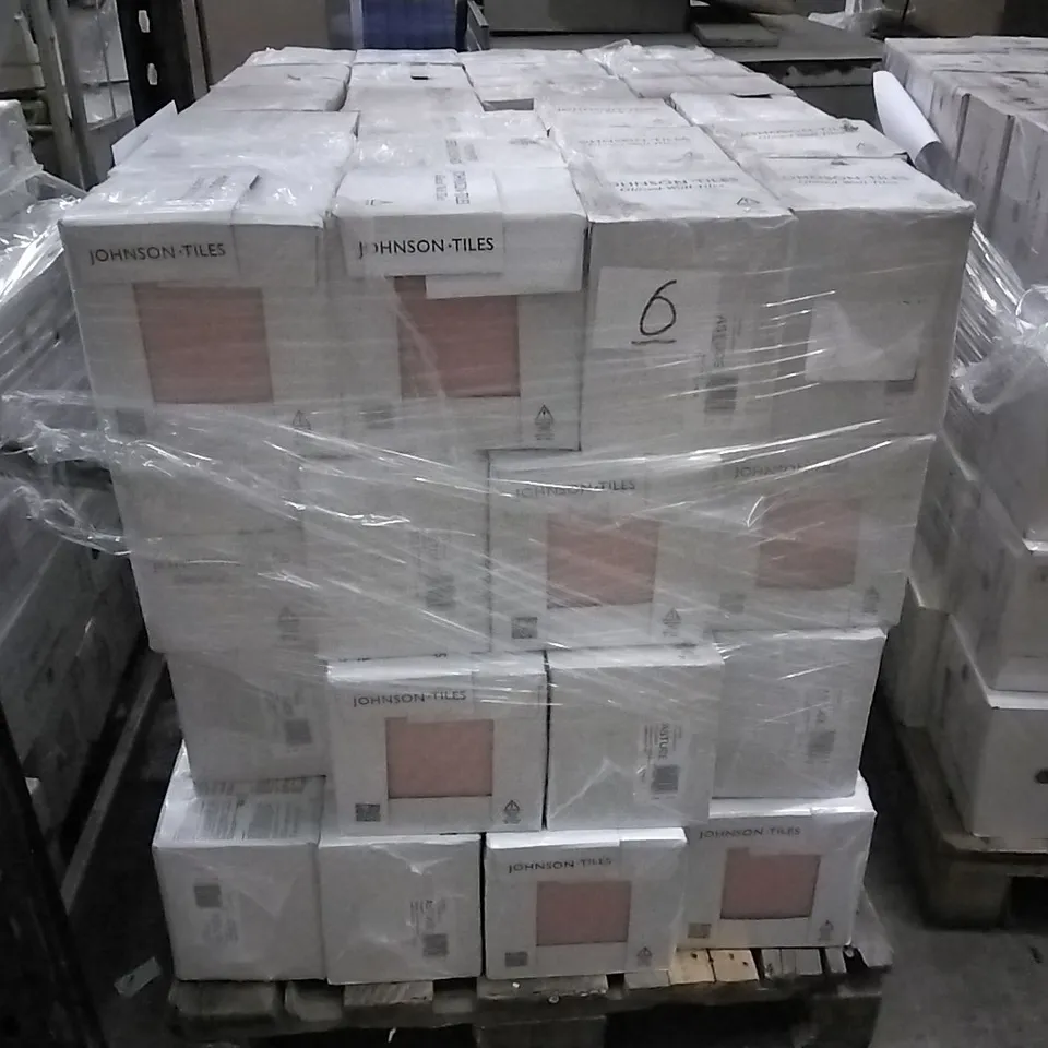 PALLET OF 96 BOXES OF 25 BRAND NEW ASTUCE MAT ROSE 20x20cm TILES - EACH PACK COVERS APPROXIMATELY 1M² (TOTAL APPROX. 96Sq.Metres)