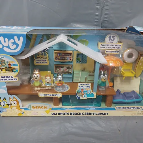 BOXED BLUEY ULTIMATE BEACH CABIN PLAYSET