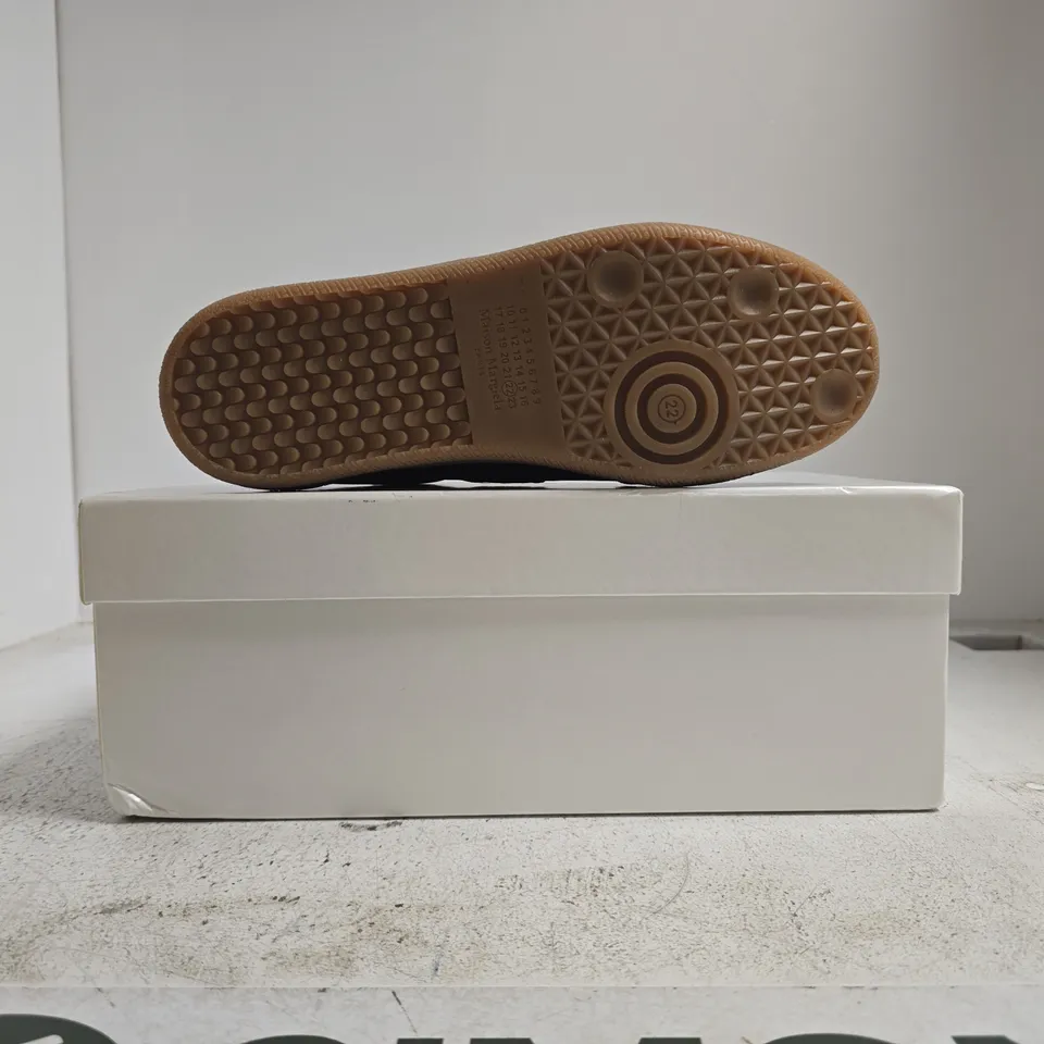 BOXED PAIR OF MAISON MARGIELA TRAINERS IN BLACK SIZE EU 43