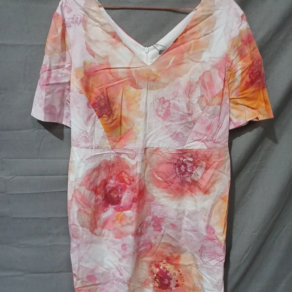 FENNWRIGHT MANSON PETITE COYENNA DRESS IN PEONY MULTI - SIZE 18