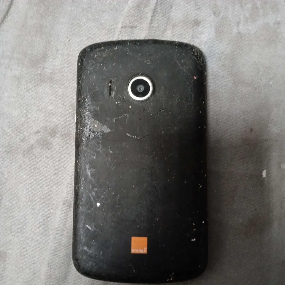 MOBILE PHONE  – BLACK, ORANGE BRANDING (BARCELONA LABEL ON SCREEN)