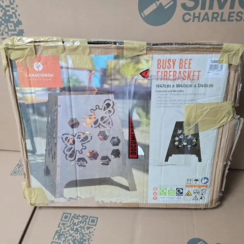 BOXED BUSY BEE FIREBASKET