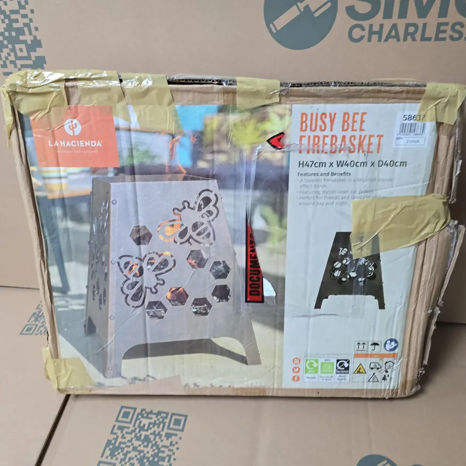 BOXED BUSY BEE FIREBASKET