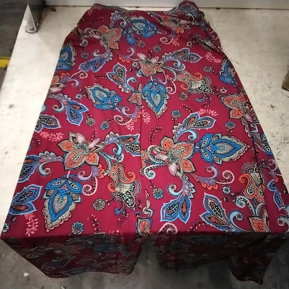 BOX OF 3 D&C WIDE LEG REGULAR TROUSERS PINK PAISLEY SMALL