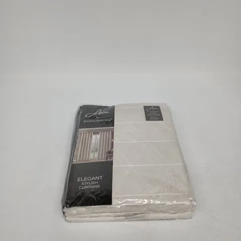 ARIA BY EMMA BARCLAY ONE PAIR LIGHT FILTERING EYELET CURTAINS 66 X 72 INCHES