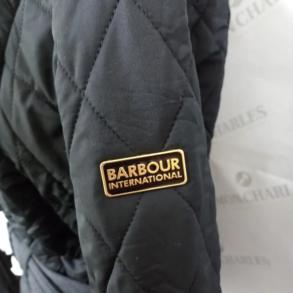 BARBOUR INTERNATIONAL MONACO QULIT COAT SIZE 12