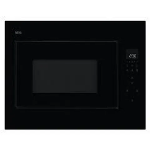  BOXED AEG SERIES 6000 OB6GM261UB BUILT IN 45CM BLACK MICROWAVE WITH GRILL